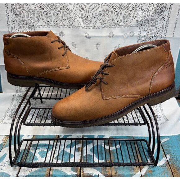 Johnston Murphy 25-2022 Copeland Chukka Boots Brown Leather Men's Size 8M - Picture 1 of 10